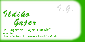 ildiko gajer business card